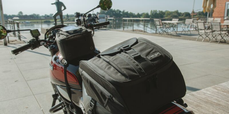 luggage on a motorcycle